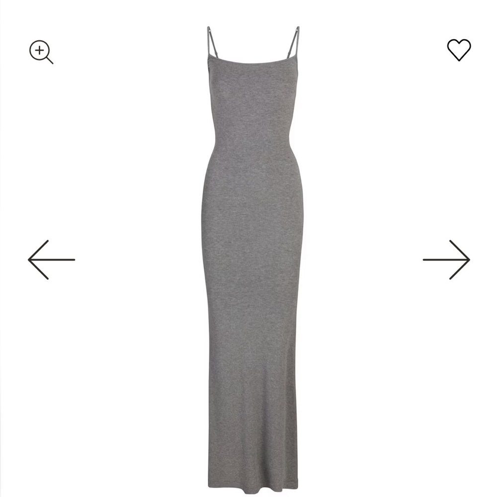 Skims Size S Heather Gray Maxi Dress